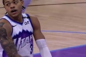 要出事？基昂特·乔治强打失衡倒地抛投2+1