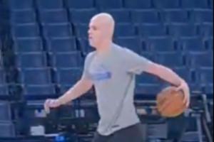 😶0场1冠！雷霆托皮奇睾丸手术后首次赛前热身 已化疗变光头