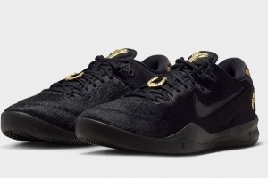 Nike推出Kobe 8 EXT 马年配色！黑色鞋面搭配马毛材质相当应景
