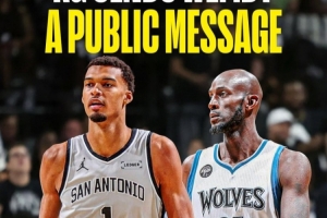 加内特喊话马刺：文班想要达到统治级 我想和他训练&在这方面帮他