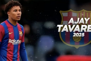 每体：巴萨有望签下15岁英格兰边锋塔瓦雷斯，球员身体素质出色