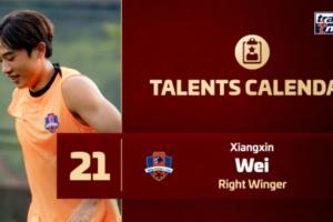 魏祥鑫入选德转24个足球天才 萨帕特耶夫 日本姆巴佩吉田凑海在列