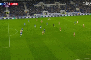 错失良机！廷伯倒三角，萨卡近距离右脚打门被奥布莱恩门前封堵