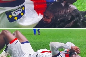 巴黎16岁小将首次代表一线队出战，开场不到半小时因伤离场