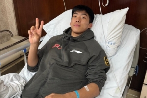 浙江男篮官方：沈无敌左膝外侧半月板撕裂 康复期预计需要六个月