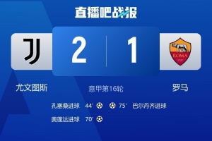 再次失利！罗马近17次做客尤文仅取得1胜2平14负