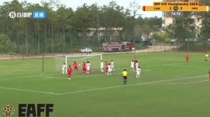 低级失误！中国U15终场前再进一球3-0，中国香港门将自摆乌龙