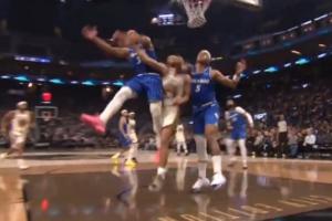 离谱！贝恩侧面创飞库里 裁判果然没吹！回头却给魔术一个2+1