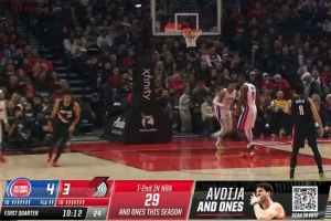 阿夫迪亚本赛季至今29次打成2+1 全联盟并列第二多！