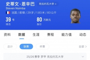 记者：法国中锋恩辛巴接近浙江队，俱乐部还在推进朴镇燮