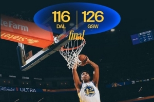 6投5中砍下10+5！勇士发布赢球海报：TJD扣篮瞬间成为封面