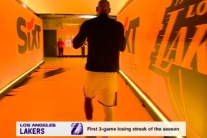 溜了溜了！詹姆斯已离开球馆 今日不会接受赛后采访