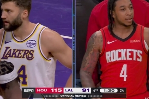 啥也没吹！克莱伯与雨姐对抗冲突 裁判回看无判罚