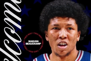 2022年首轮24号秀！76人官宣：球队正式和比彻姆签下双向合同