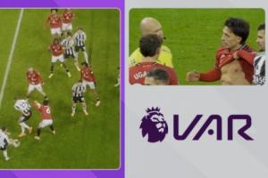 裁判你看啊🤣VAR核实手球，利马掀起上衣向主裁示意是打到胸口