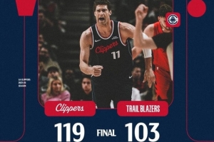 当之无愧！快船赢球海报封面人物：命中9记三分的大洛