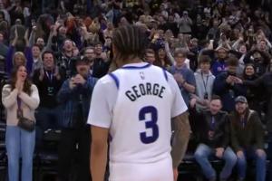 这里也有乔治！基昂特·乔治急停抛投准绝杀 爵士掀翻东部第1活塞