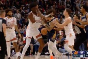 🥊打架细节：老六上勾拳直中马威面门！后者下锤反击像打地鼠