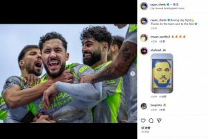 传射建功！谢尔基晒庆祝照：节礼日之战，感谢全队和球迷们