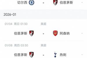 噩梦连连！伯恩茅斯9轮不胜从英超第2狂跌至第15，后5轮打4支BIG6