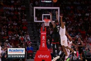 太无解了！杜兰特弧顶胯下连续变向 无视莫布里防守三分轰进！