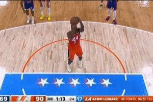 再等等！莱昂纳德第50分的罚球可惜没中