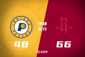 半场战报-火箭领先步行者18分 杜兰特15分 阿门14分 西卡12分
