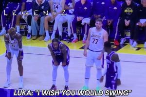 小黑：有种别走后门等你！东契奇：Man！就喜欢你桀骜不驯的样子