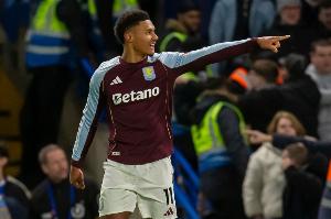 沃特金斯5次英超客战阿森纳进4球，是维拉在酋长球场进球最多球员