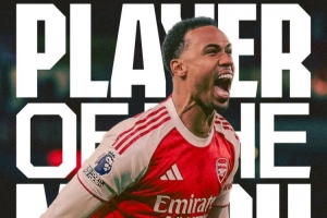 官方：加布里埃尔当选阿森纳4-1维拉的队内最佳球员