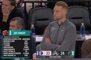 伤病军团🏥转播方晒灰熊伤病名单 今天又是9个人缺阵