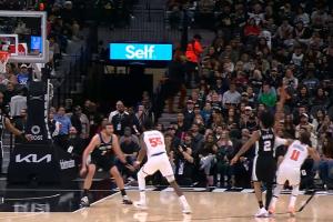 哈珀扑防布伦森三分致其倒地 裁判回看之后升级为一级恶意