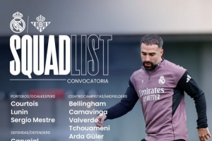 皇马vs贝蒂斯名单：姆巴佩伤缺，卡瓦哈尔回归马斯坦托诺在列