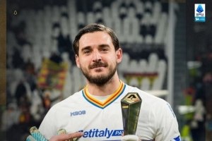 扑出戴维点球！官方：法尔科内当选莱切vs尤文图斯全场最佳球员