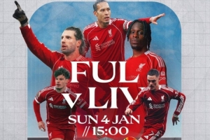 利物浦发布对阵富勒姆海报：范戴克、维尔茨、索博斯洛伊出镜