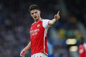 生涯首次英超梅开二度，官方：赖斯当选本轮英超最佳球员