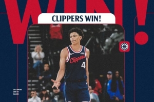 生涯之夜！快船赢球海报封面人物：二轮秀科比·桑德斯