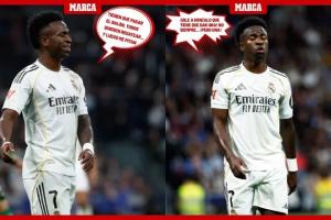 维尼修斯向阿隆索抱怨：让贡萨洛起码传次球，都想盘带但都只嘘我