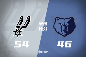 马刺半场54-46领先灰熊 文班亚马复出11+3+2 尚帕尼4记三分19分
