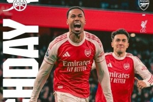 焦点之战！阿森纳发布对阵利物浦海报：加布里埃尔、苏维门迪出镜