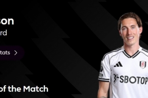 打入制胜球，英超官方：威尔逊当选富勒姆2-1切尔西全场最佳