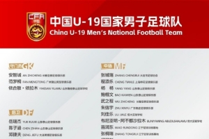 上海申花U19梯队队员程添乐入选最新一期U-19国足集训名单