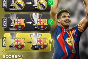 过去四年西超杯冠军最终都问鼎西甲，巴萨目前4分领跑联赛