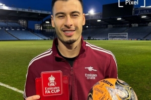 帽子戏法！马丁内利当选足总杯官方阿森纳vs朴茨茅斯全场最佳