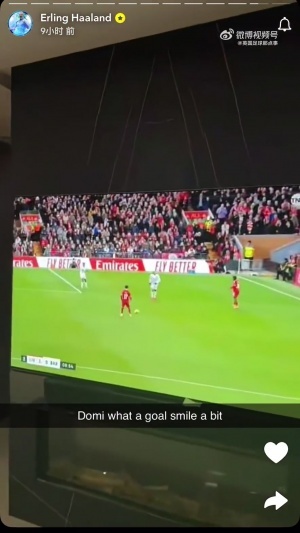 哈兰德录下了好友索博斯洛伊的世界波：多漂亮的进球啊，笑一笑嘛