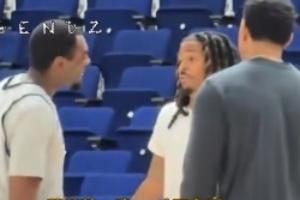 文威多次要求莫兰特回更衣室解决问题 后者拒绝并表示有事当场说