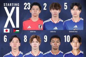 U23亚洲杯淘汰赛日本vs约旦首发：佐藤龙之介、大关友翔出战