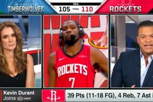 火箭年轻人带给你什么活力？KD反驳：我给小年轻带去了活力~