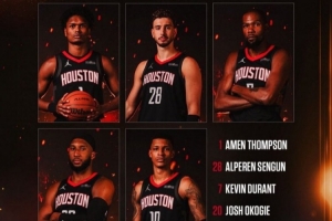 爱德华兹缺阵！火箭VS狼首发：阿门、奥科吉、KD、小贾、申京